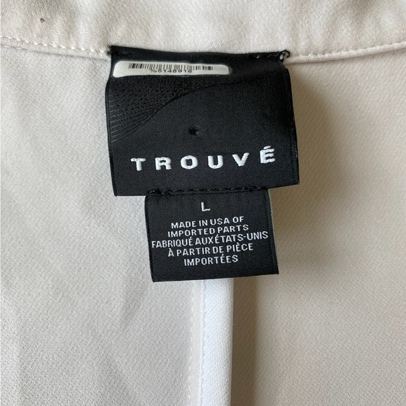 Trouvé Women’s White Classic Front Pocket Long Blazer Jacket Size Large - Picture 7 of 9